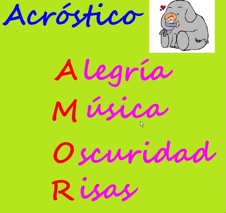 ejemplos de acrostico corto